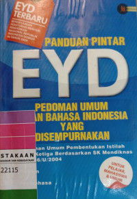 Image of Panduan pintar EYD : pedoman umum ejaan bahasa Indonesia yang disempurnakan