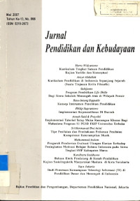 Image of Jurnal pendidikan dan kebudayaan mei 2007 tahun ke-13 no. 066