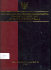 Undang-undang republik Indonesia nomor 43 tahun 2007 tentang perpustakaan