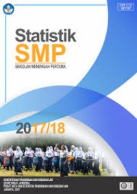 Image of Statistik SMP: sekolah menengah pertama 2017/2018