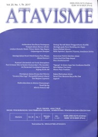 Atavisme: vol.20, no. 1, th.2017