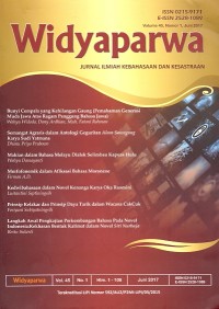Widyaparwa: Jurna ilmiah kebahasaan dan kesastraan volume 45, nomor 1, juni 2017