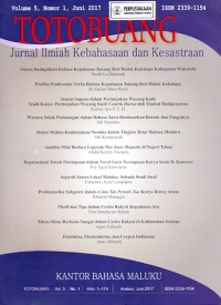 Totobuang: jurnal ilmiah kebahasaan dan kesastraan vol.5 no.1 juni 2017