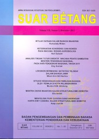 Suar betang volume vii, nomor 2, desember 2012