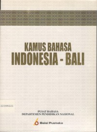 Kamus Bahasa Indonesia - Bali