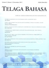 Telaga bahasa: jurnal ilmiah kebahasaan dan kesastraan Vol 5 No 2 Desember 2017