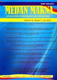 Medan makna jurnal Ilmiah kebahasaan dan kesastraan (volume 16, nomor 1, juni 2018)