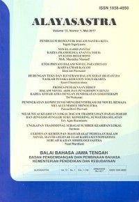 Alayasastra Jurnal Ilmiah Kesusastraan Volume 18, Nomor 1, Mei 2022