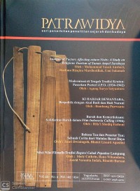 Patrawidya: seri penerbitan penelitian sejarah dan budaya vol. 22, no. 1, April 2021