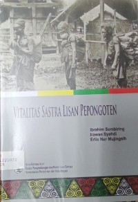 Vitalitas sastra lisan Pepongoten