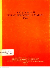 Sejarah surat pemerintah 11 Maret 1966