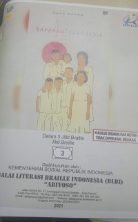 Bapakku Indonesia Jilid Braille 3