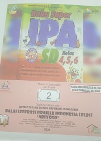Buku super IPA SD kelas 4,5,6 Jilid Braille 2