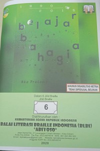 Belajar bahagia jilid braille 6