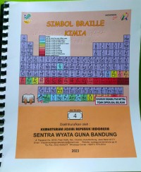 Simbol Braille kimia jilid Braile 4
