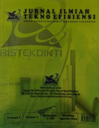 Jurnal ilmiah tekno efisiensi volume 1, nomor 2, bandung agustus 2016